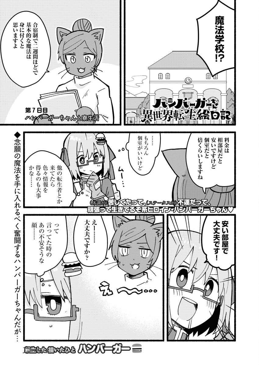 Hamburger-chan Isekai Tensei Enikki Chapter 7 1ページ