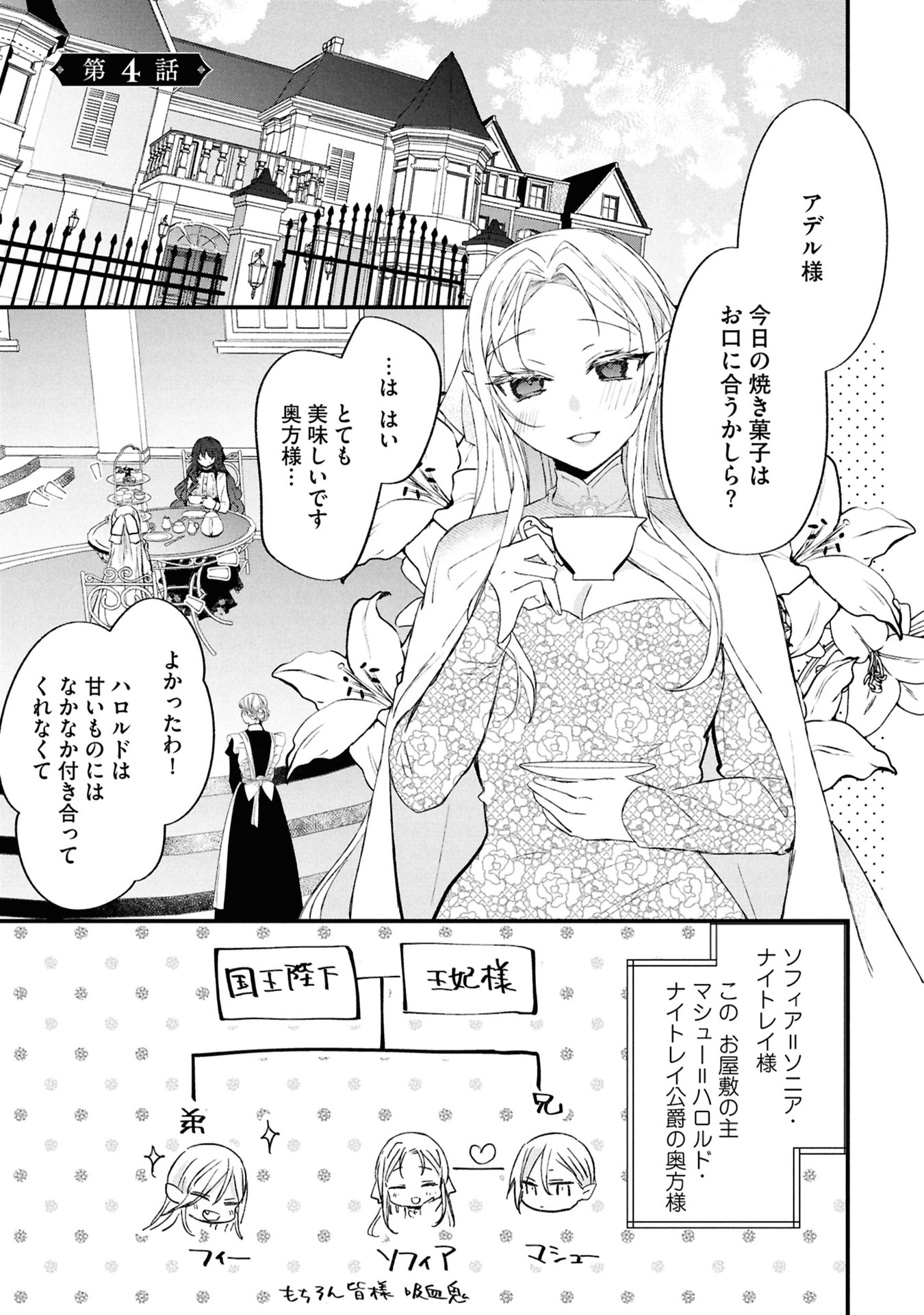 Shinitagari Reijou wa Kyuuketsuki ni Dekiai sareru Chapter 4 1ページ