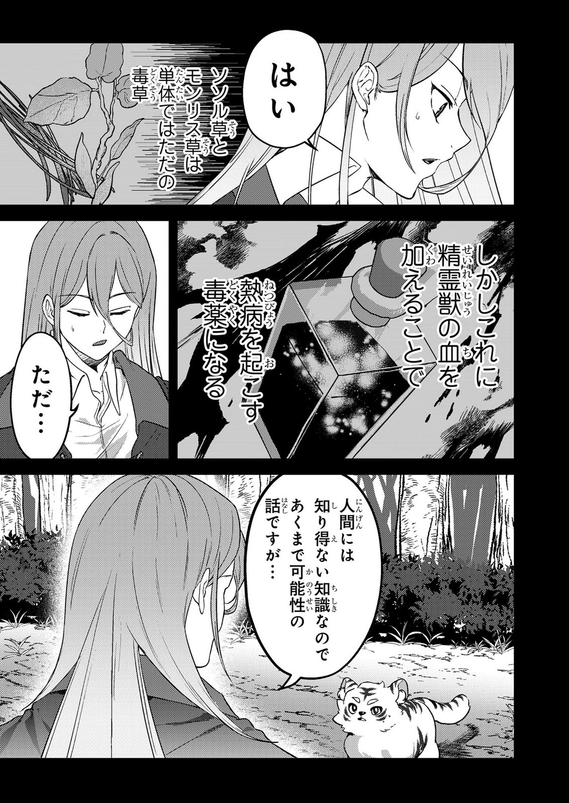 Konyaku Haki Shita wo Baka na Ouji wa Hottoite, Akuyaku Reijou wa Seirei no Mori de Shiawase ni Narimasu. Chapter 21 3ページ