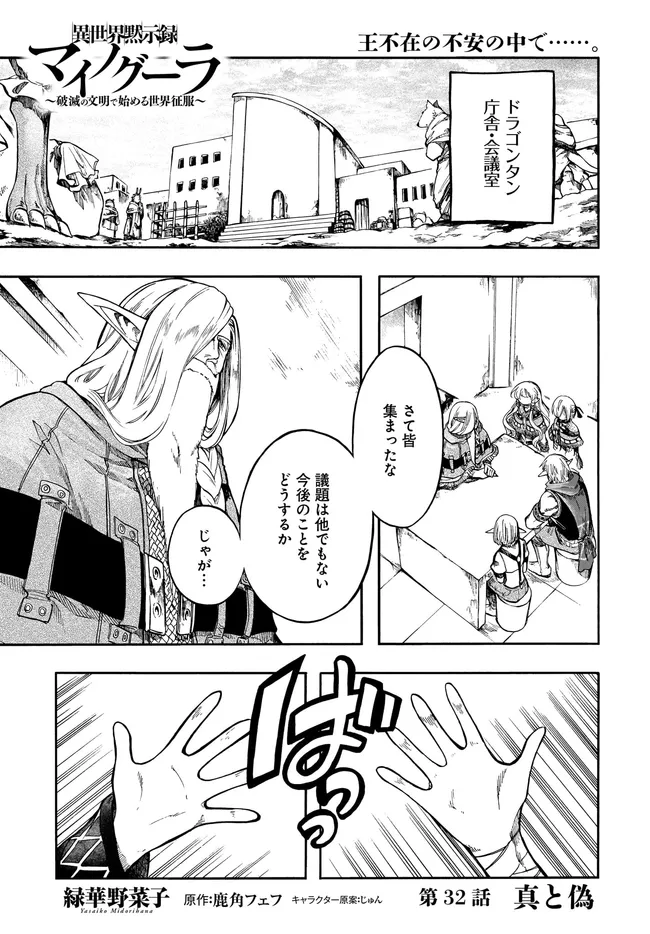 Isekai Mokushiroku Mynoghra: Hametsu no Bunmei de Hajimeru Sekai Seifuku Chapter 32.1 1ページ