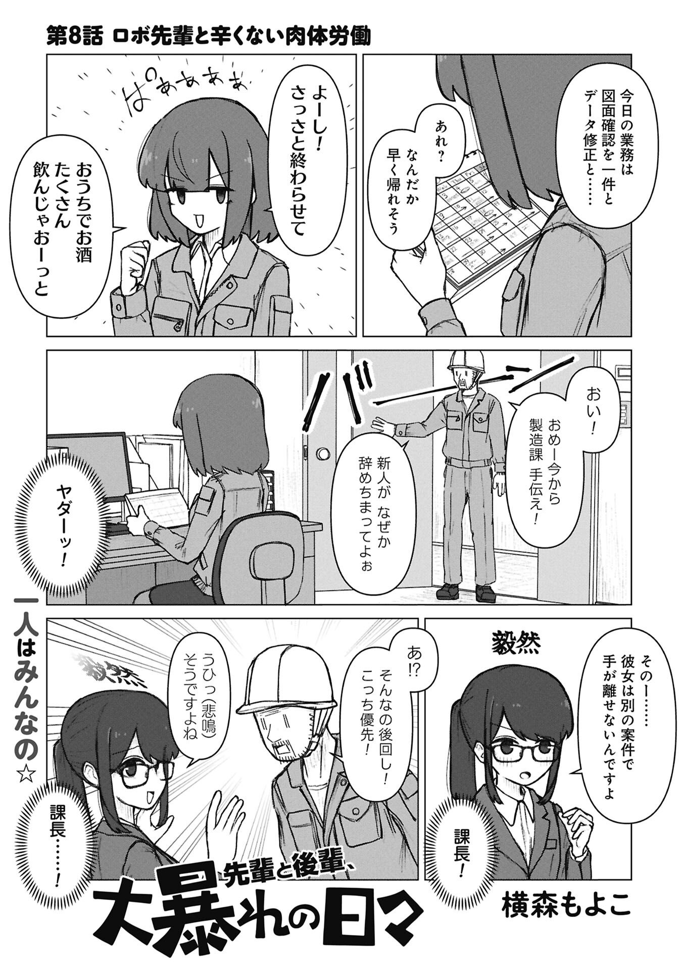 Senpai to Kouhai, Ooabare no Hibi Chapter 8 1ページ
