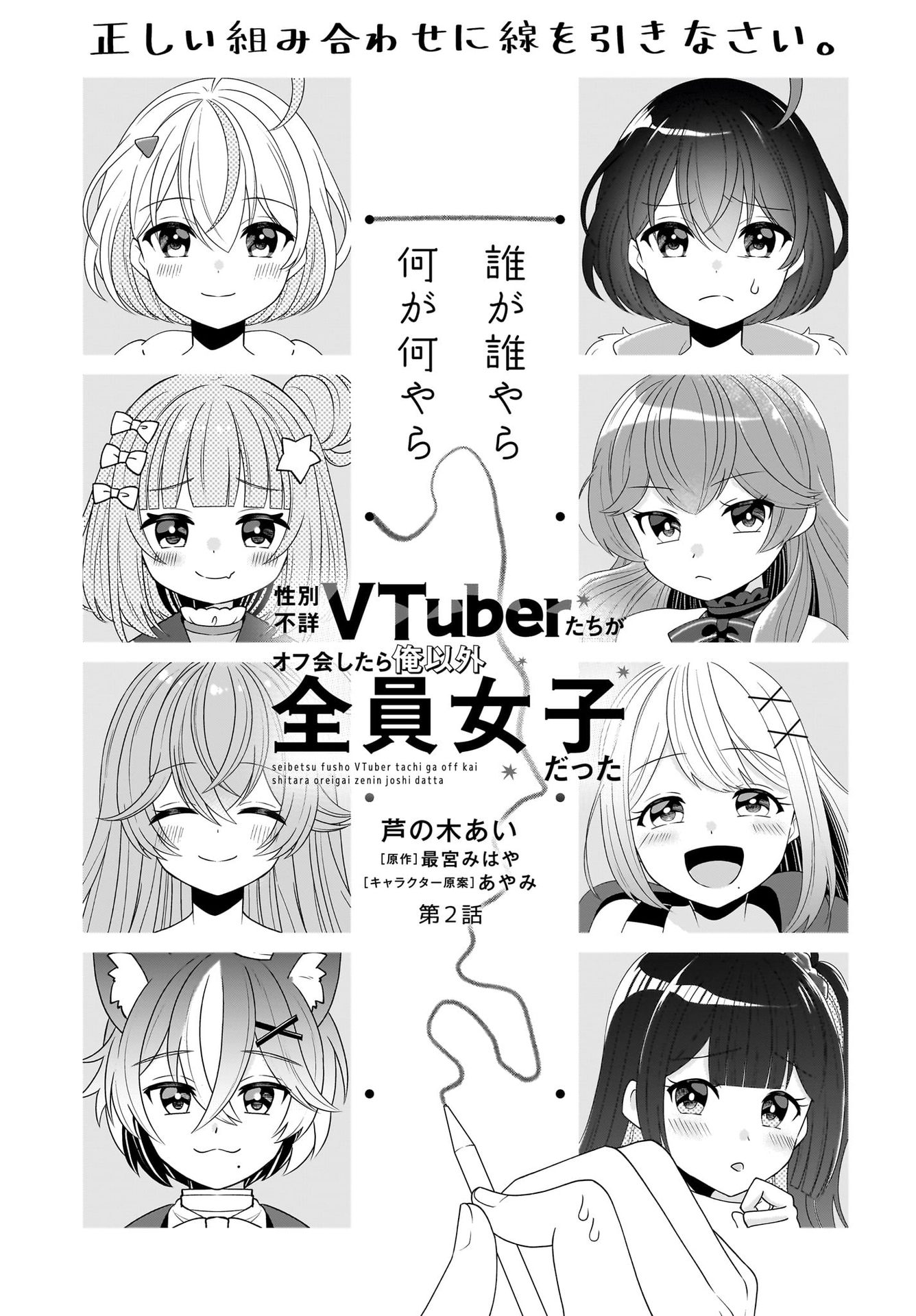 Seibetsu Fusho Vtuber-tachi ga Off-Kai shitara Ore Igai Zenin Joshi datta Chapter 2 1ページ