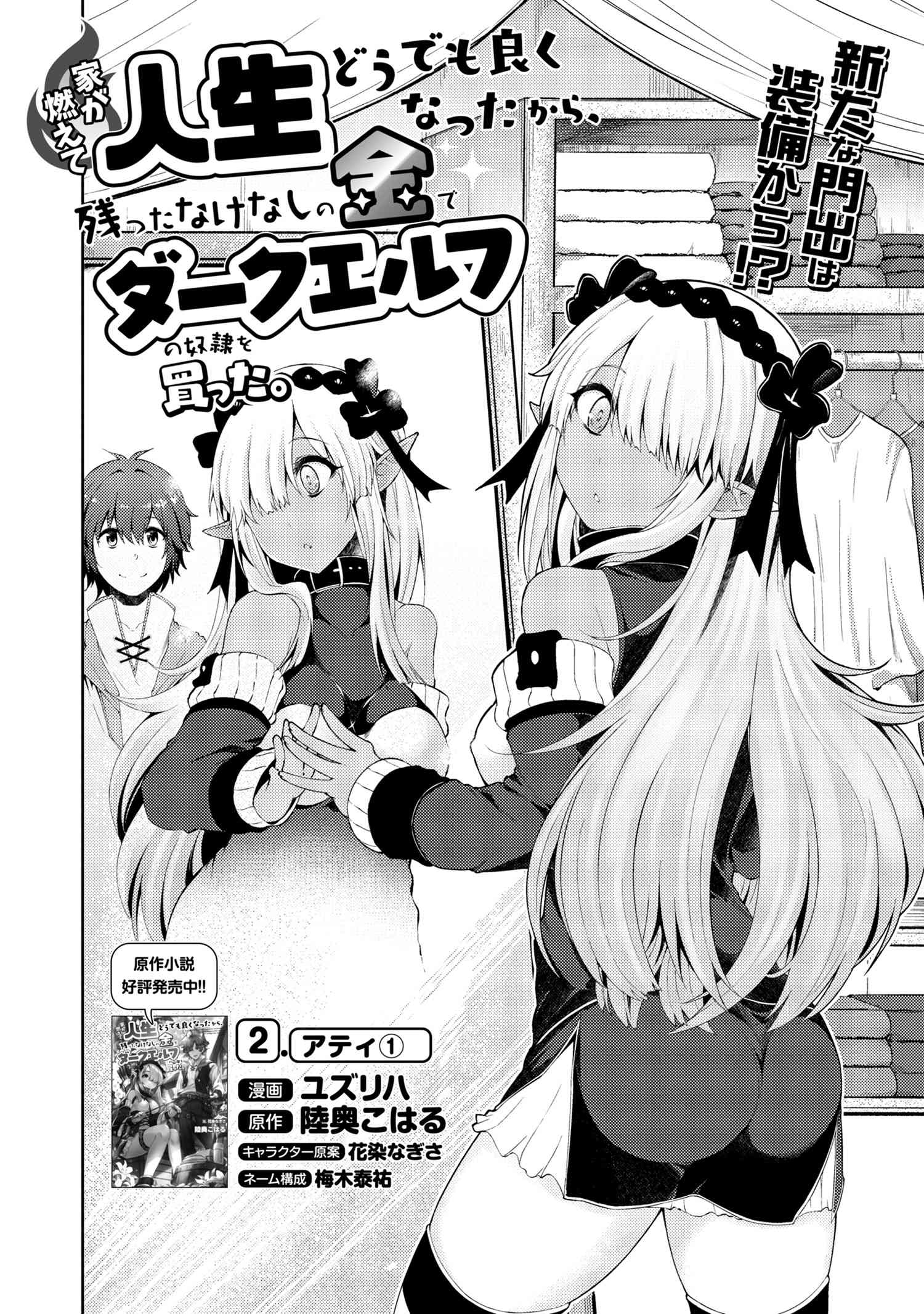 Ie ga Moete Jinsei dou demo Yoku Natta kara, Nokotta Nakenashi no Kane de Dark Elf no Dorei o Katta Chapter 2.1 2ページ