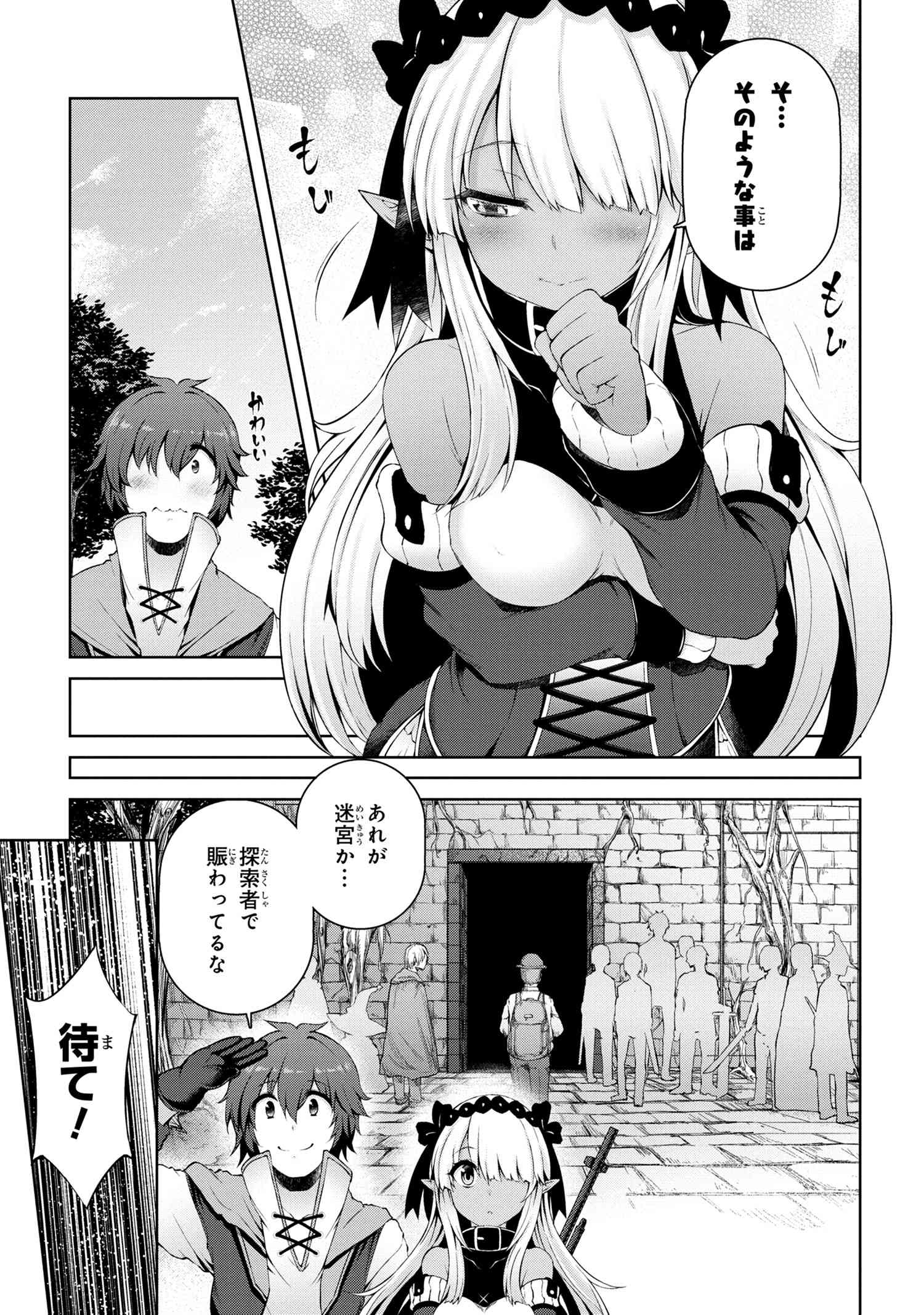 Ie ga Moete Jinsei dou demo Yoku Natta kara, Nokotta Nakenashi no Kane de Dark Elf no Dorei o Katta Chapter 3.1 13ページ