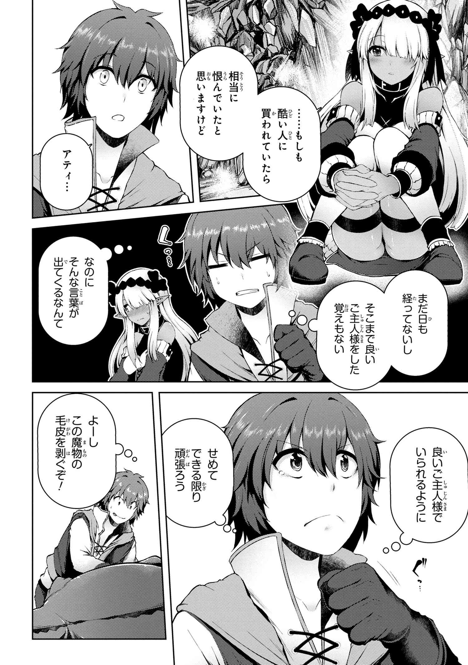 Ie ga Moete Jinsei dou demo Yoku Natta kara, Nokotta Nakenashi no Kane de Dark Elf no Dorei o Katta Chapter 4.1 6ページ