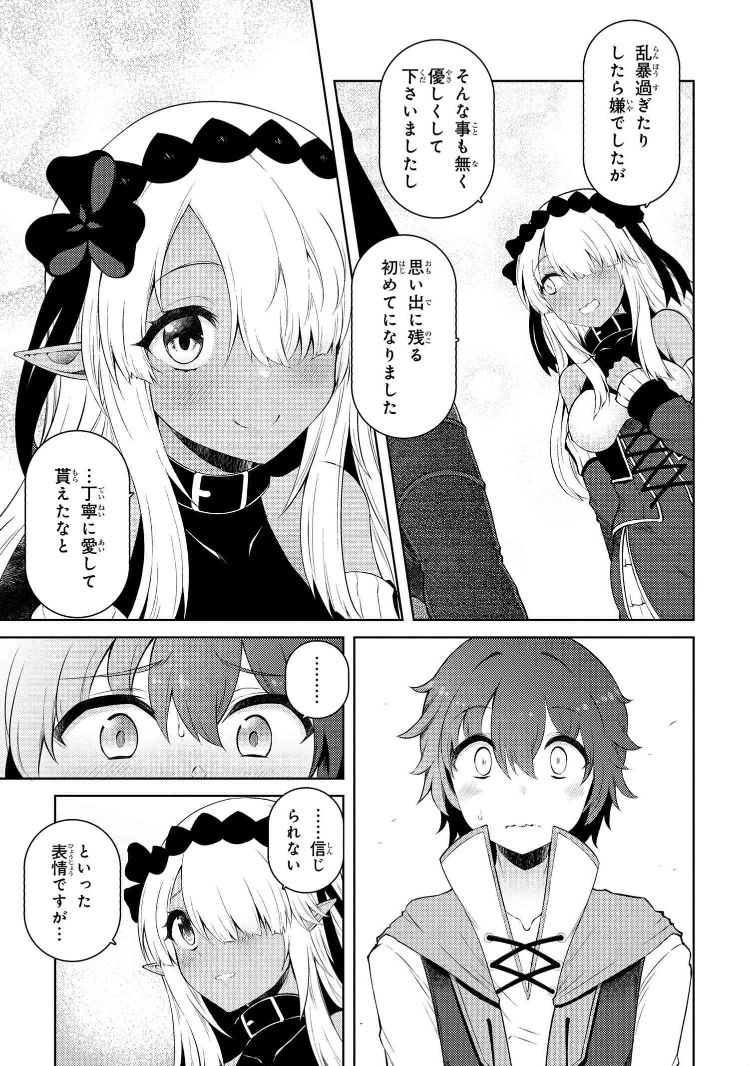 Ie ga Moete Jinsei dou demo Yoku Natta kara, Nokotta Nakenashi no Kane de Dark Elf no Dorei o Katta Chapter 11.5 15ページ