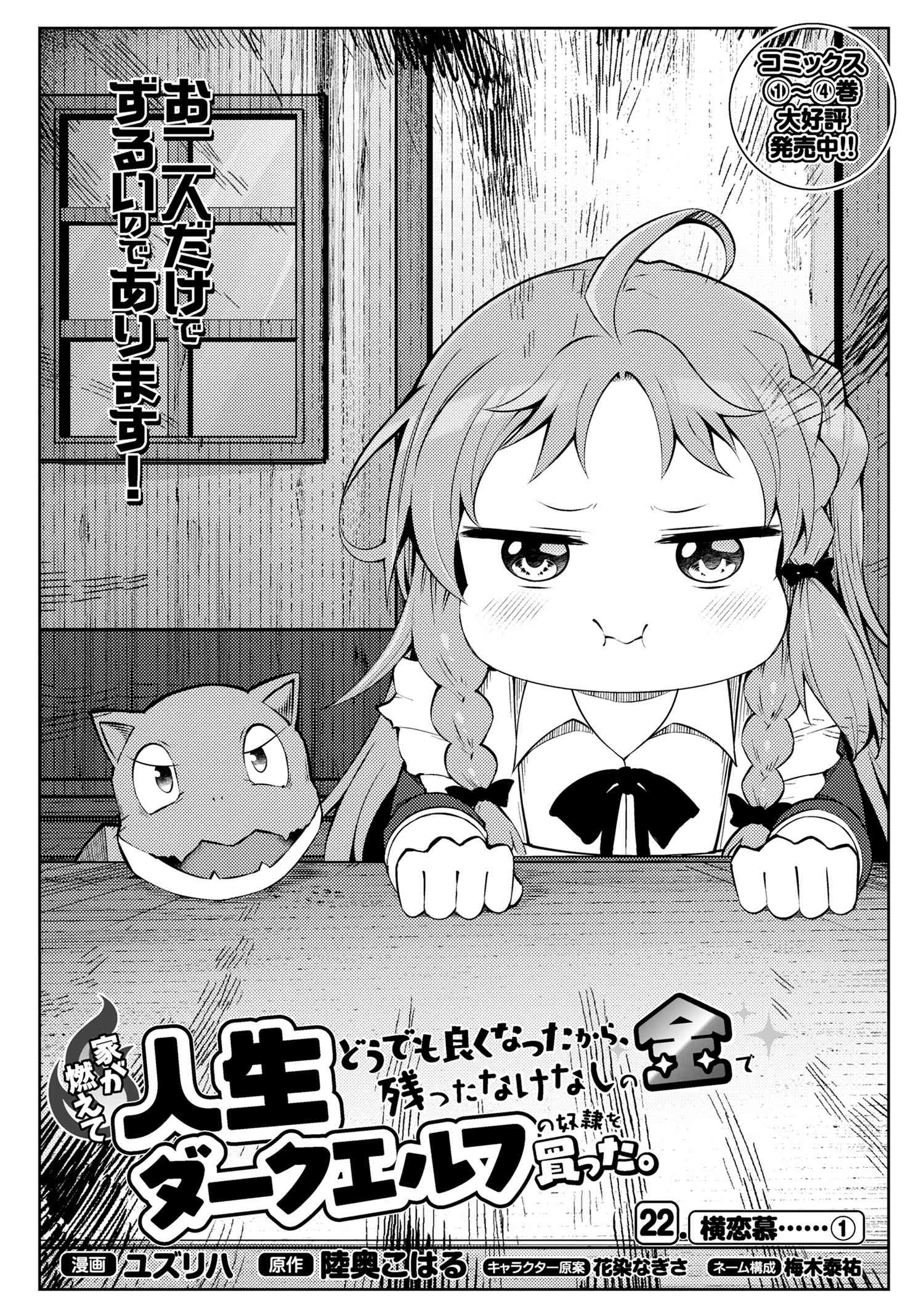 Ie ga Moete Jinsei dou demo Yoku Natta kara, Nokotta Nakenashi no Kane de Dark Elf no Dorei o Katta Chapter 22.1 1ページ