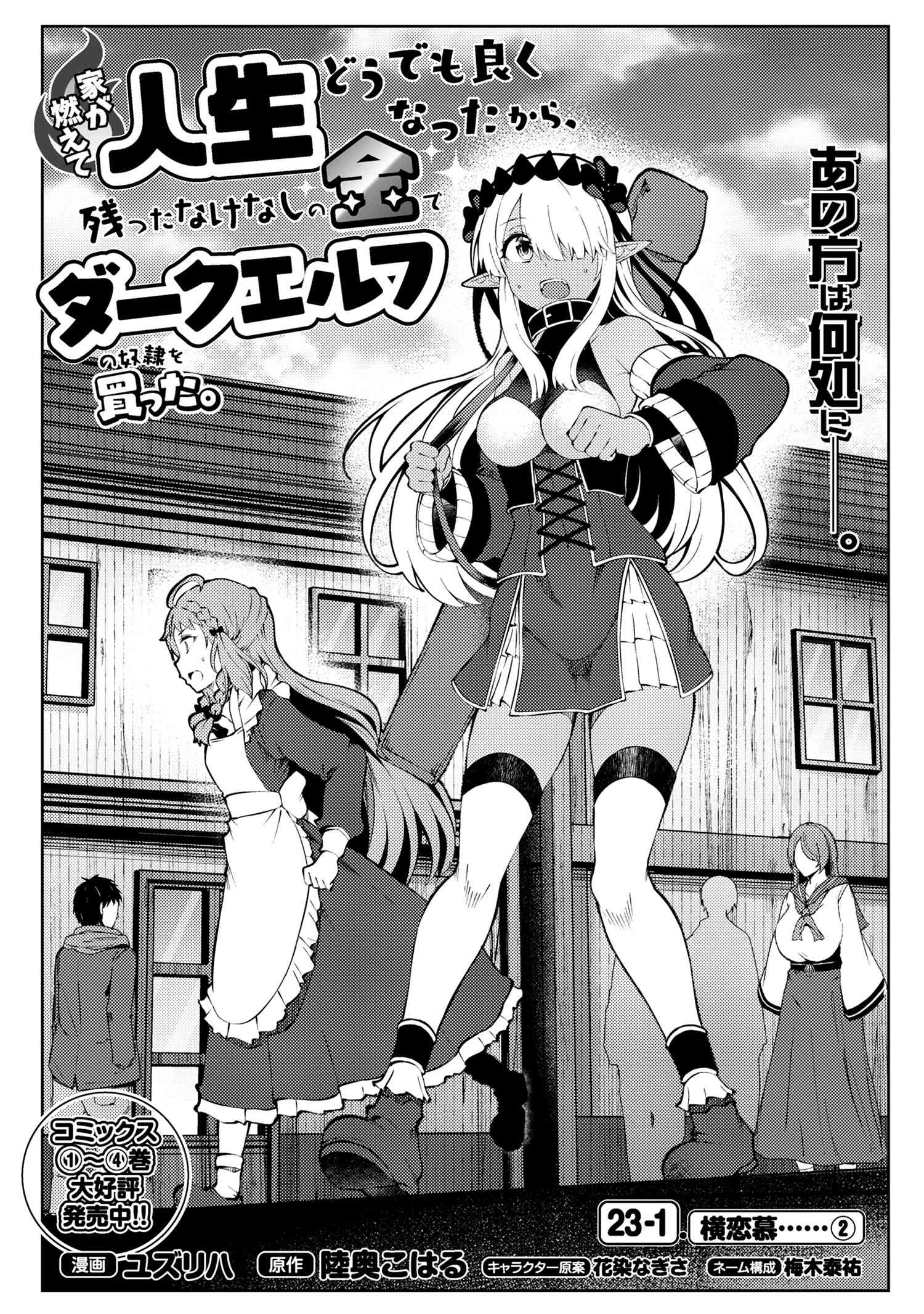 Ie ga Moete Jinsei dou demo Yoku Natta kara, Nokotta Nakenashi no Kane de Dark Elf no Dorei o Katta Chapter 23.1 1ページ