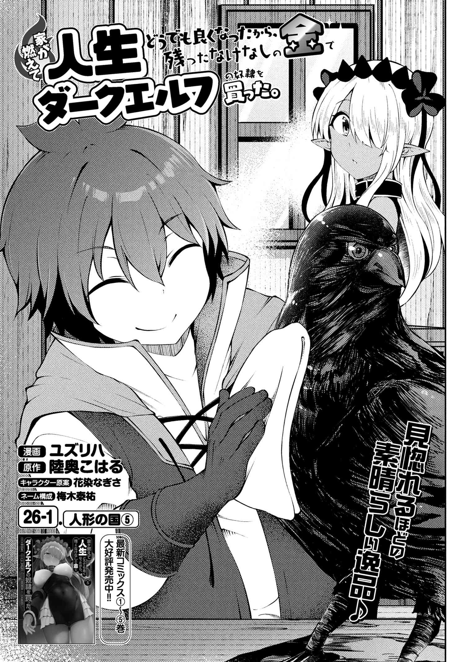 Ie ga Moete Jinsei dou demo Yoku Natta kara, Nokotta Nakenashi no Kane de Dark Elf no Dorei o Katta Chapter 26.1 1ページ