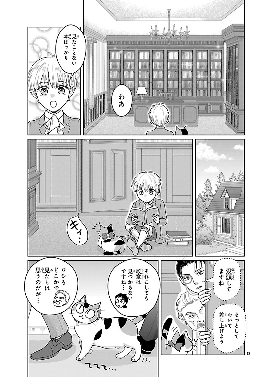 Tensei Shita Mikeneko wa Ouji to Gyokuza no Yume o Miru Chapter 8.1 13ページ