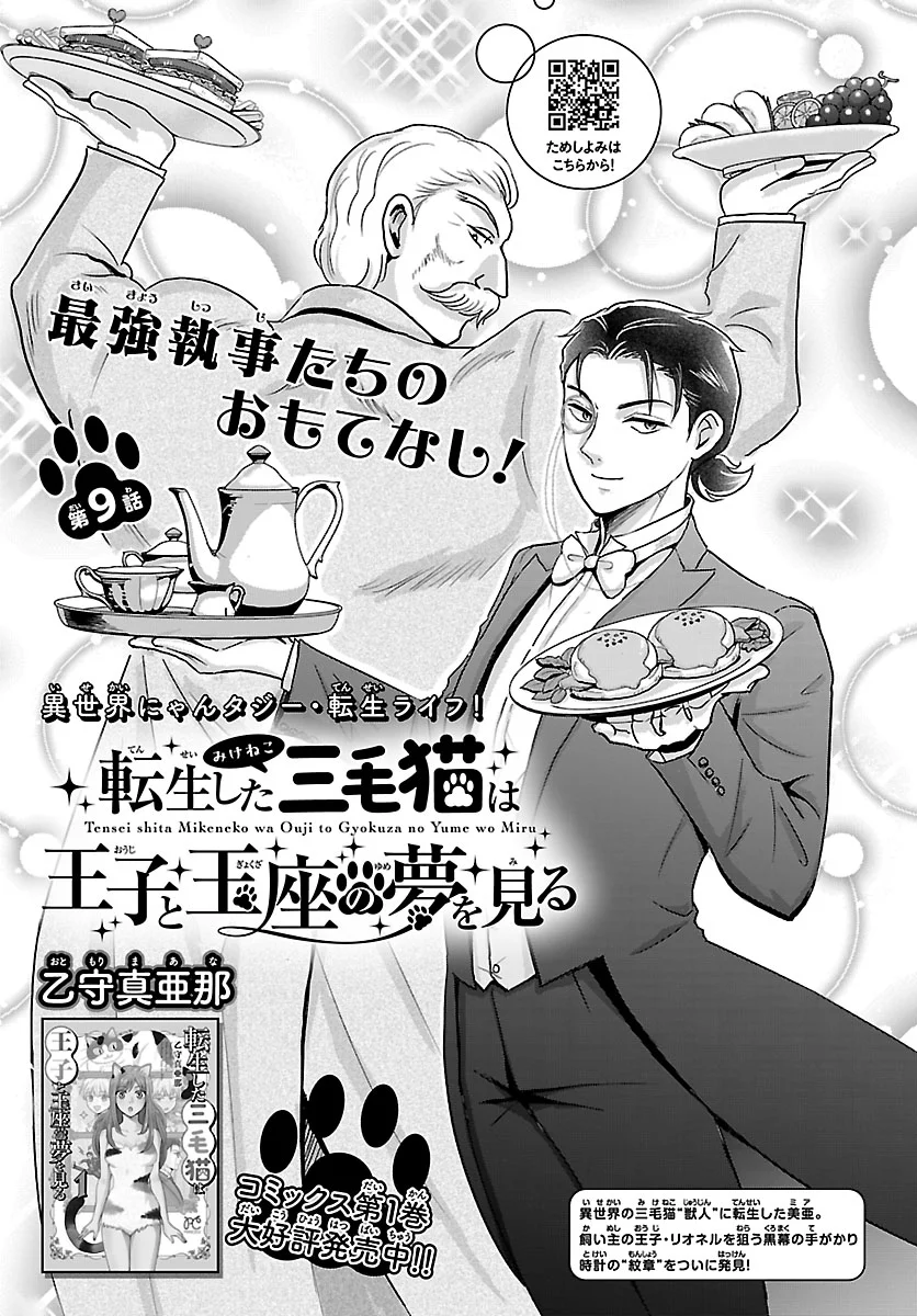 Tensei Shita Mikeneko wa Ouji to Gyokuza no Yume o Miru Chapter 9.1 1ページ