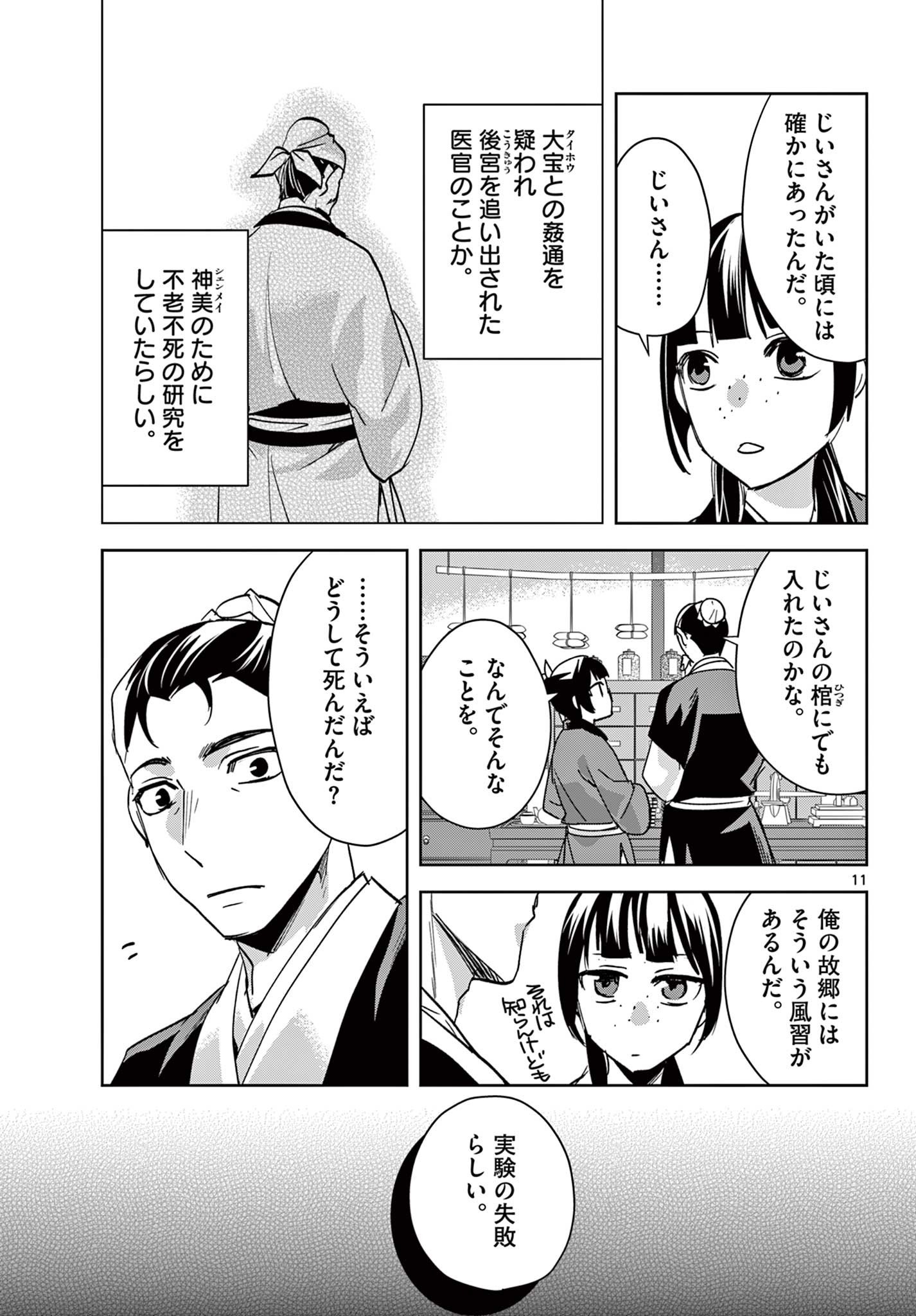 Kusuriya no Hitorigoto - Maomao no Koukyuu Nazotoki Techou Chapter 90.1 11ページ