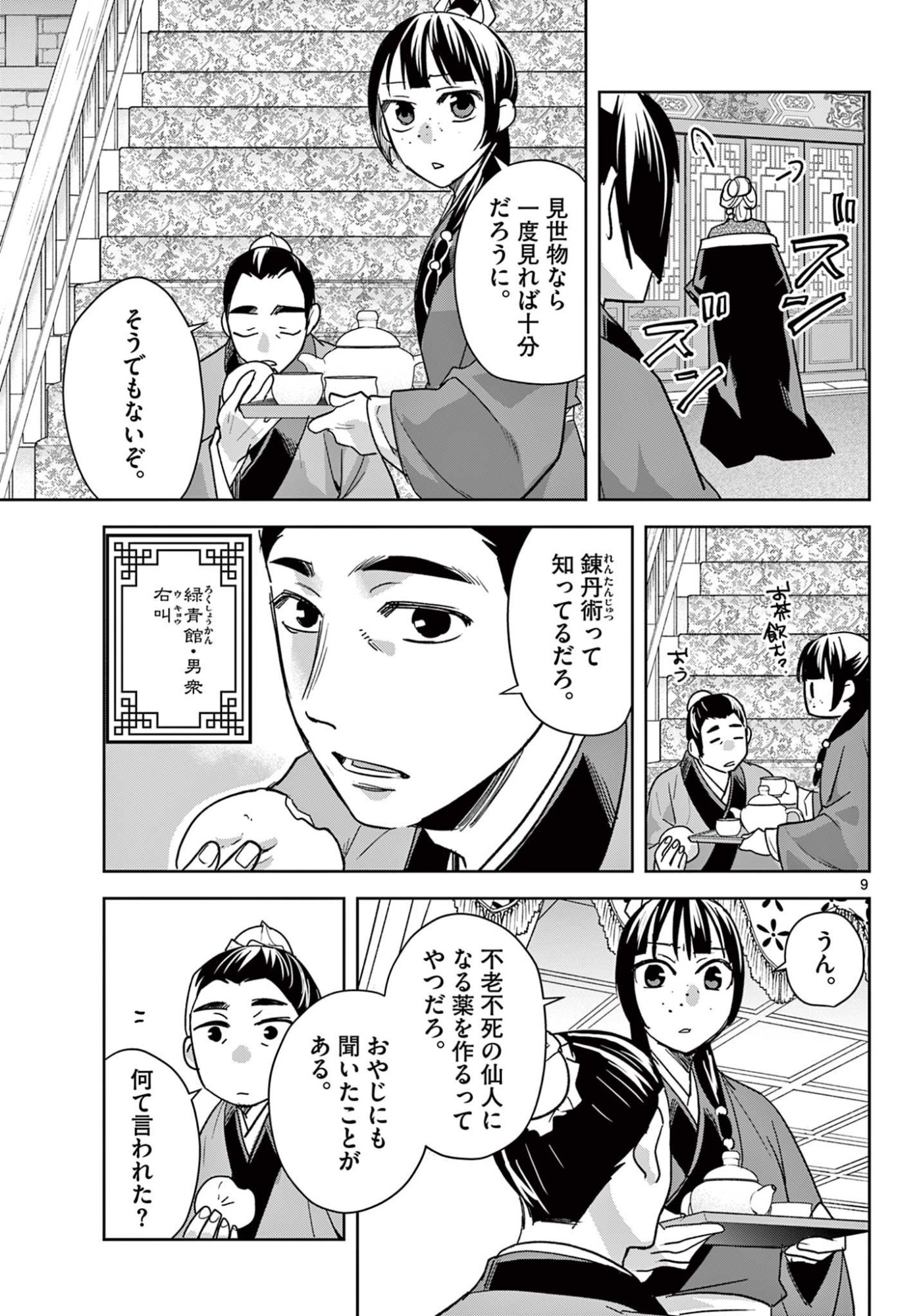 Kusuriya no Hitorigoto - Maomao no Koukyuu Nazotoki Techou Chapter 93.1 9ページ