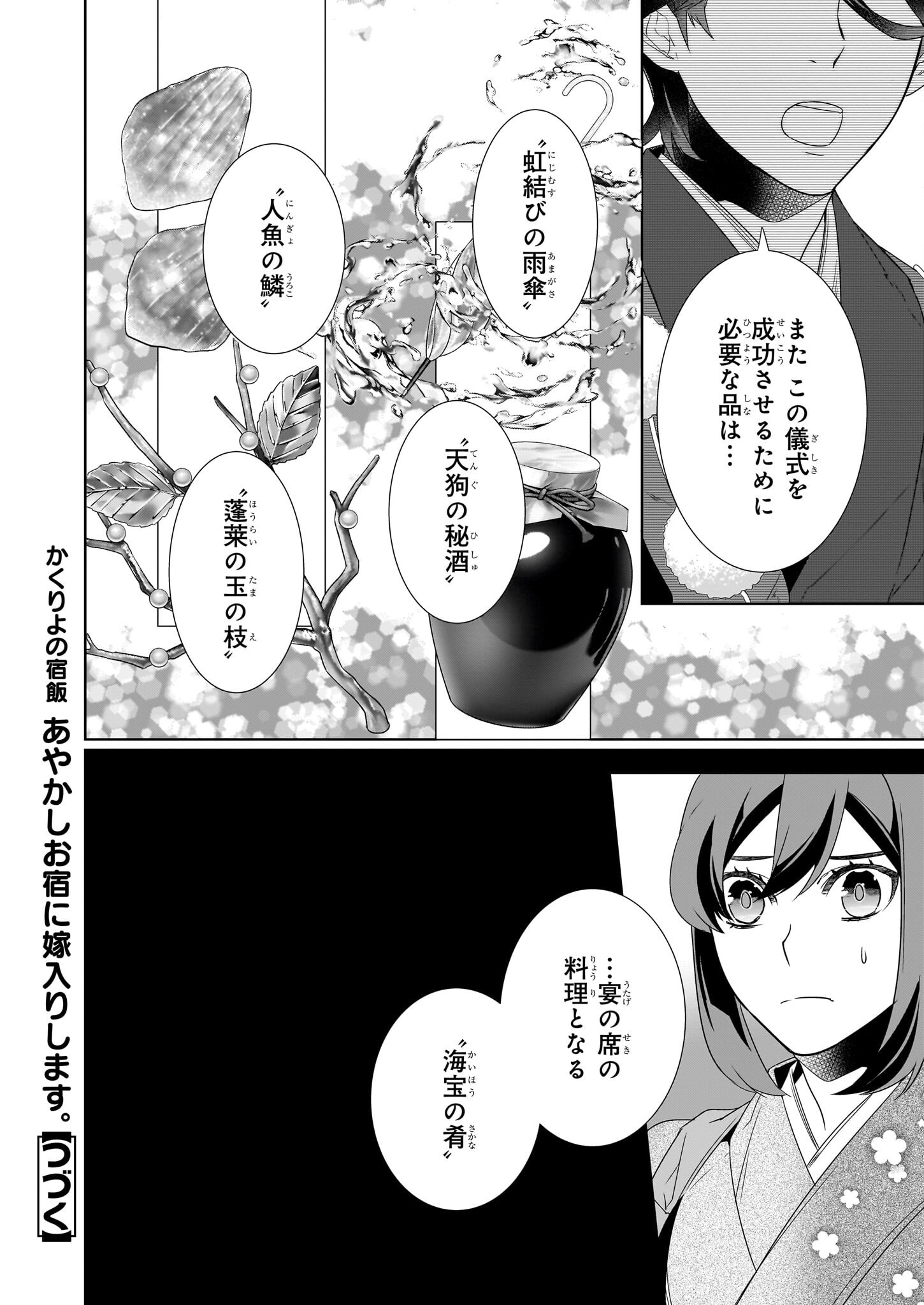 Kakuriyo no Yadomeshi: Ayakashi Oyado ni Yomeiri Shimasu. (TOBA Tsugaru) Chapter 65 24ページ