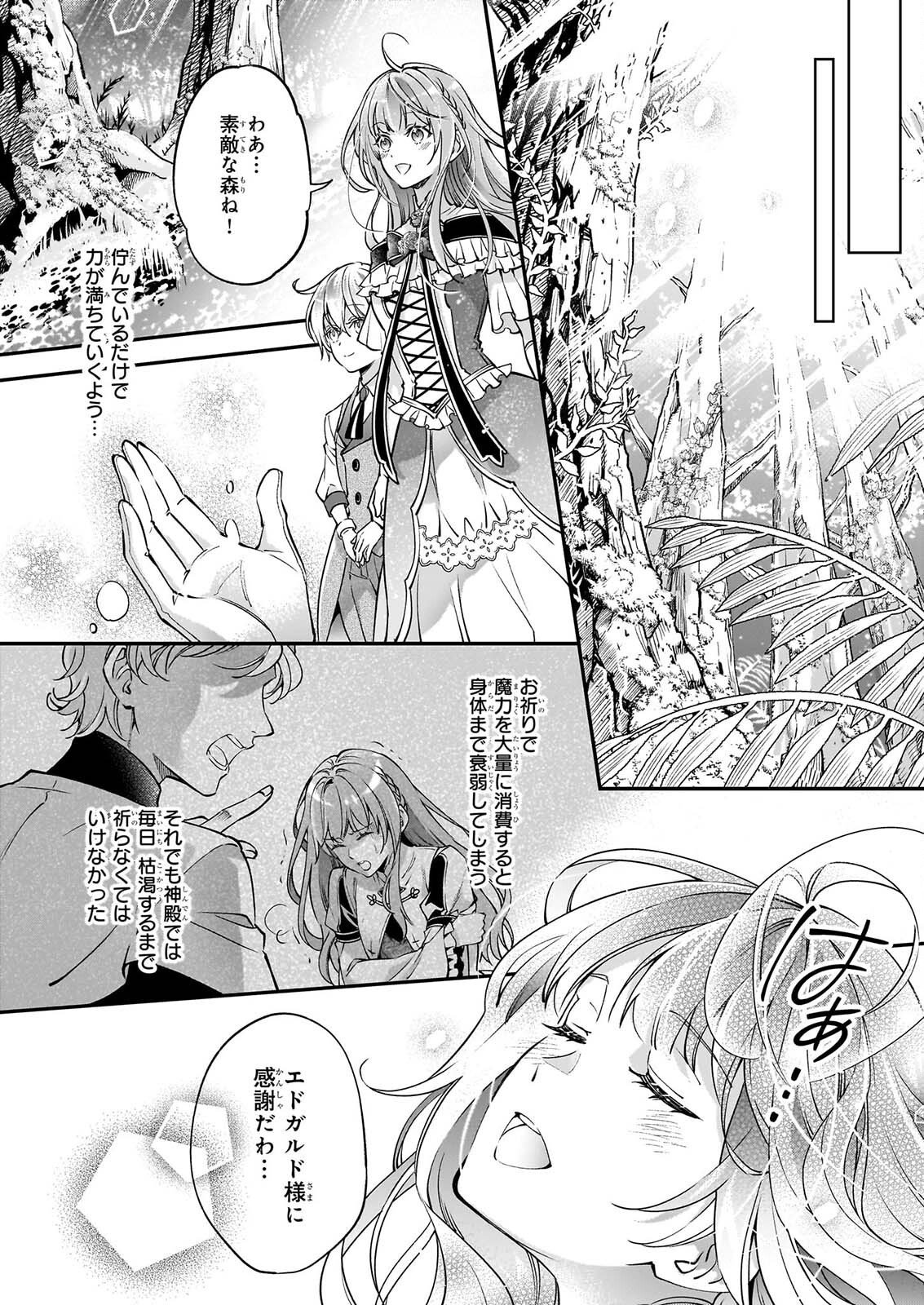 Yatoware Akujonanoni, Reikoku Oji-sama Wo Miryo Maho de Roraku Shite Shimaimashita. Fuhoni Sonawari Ni Wa, Dekiai ga Sugoi Chapter 3.1 6ページ