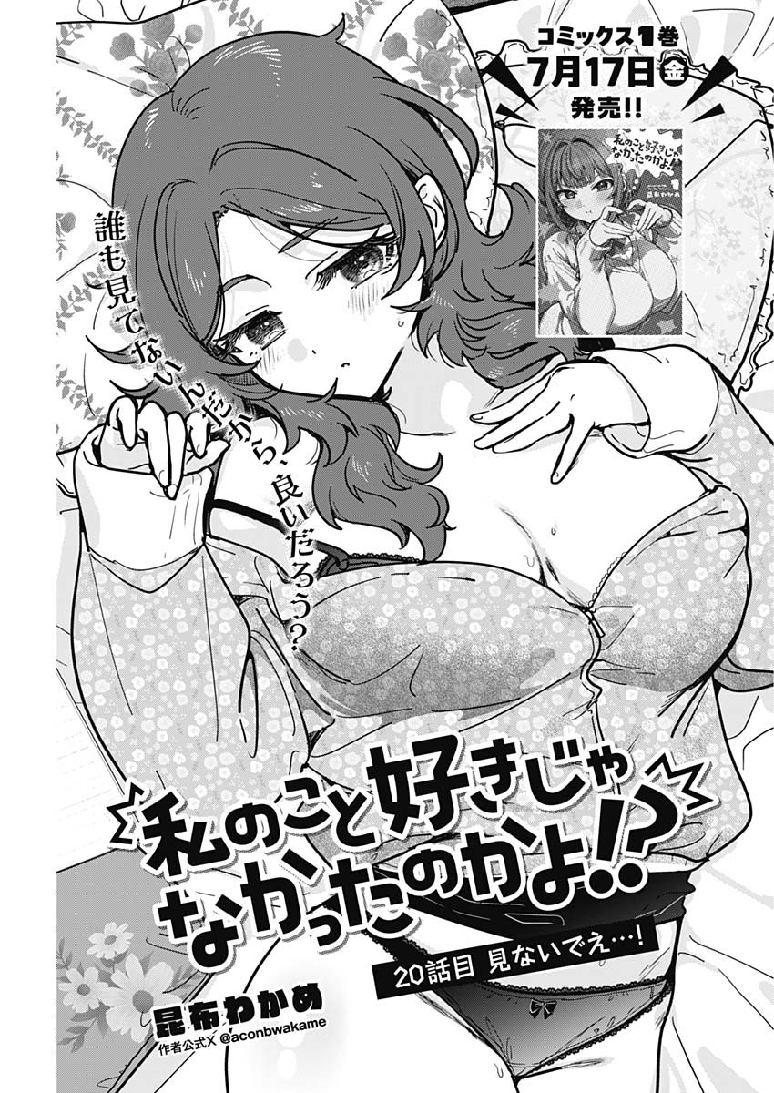 Watashi no Koto Suki ja Nakatta no ka yo!? Chapter 20 1ページ
