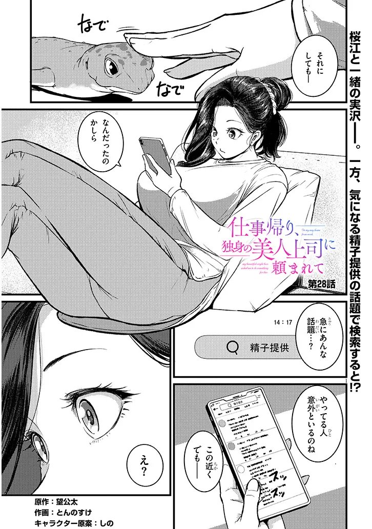 Shigoto Kaeri, Dokushin no Bijin Doushi ni Tanomarete Chapter 28.1 1ページ