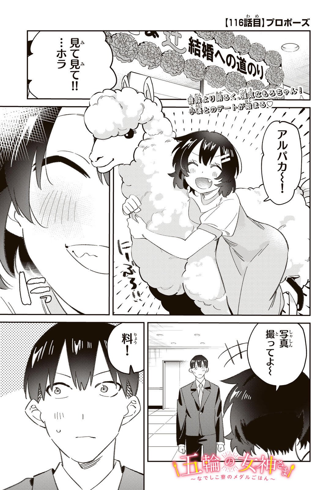 Gorin no Megami-sama: Nedeshiko Ryou no Medal Gohan Chapter 116 1ページ