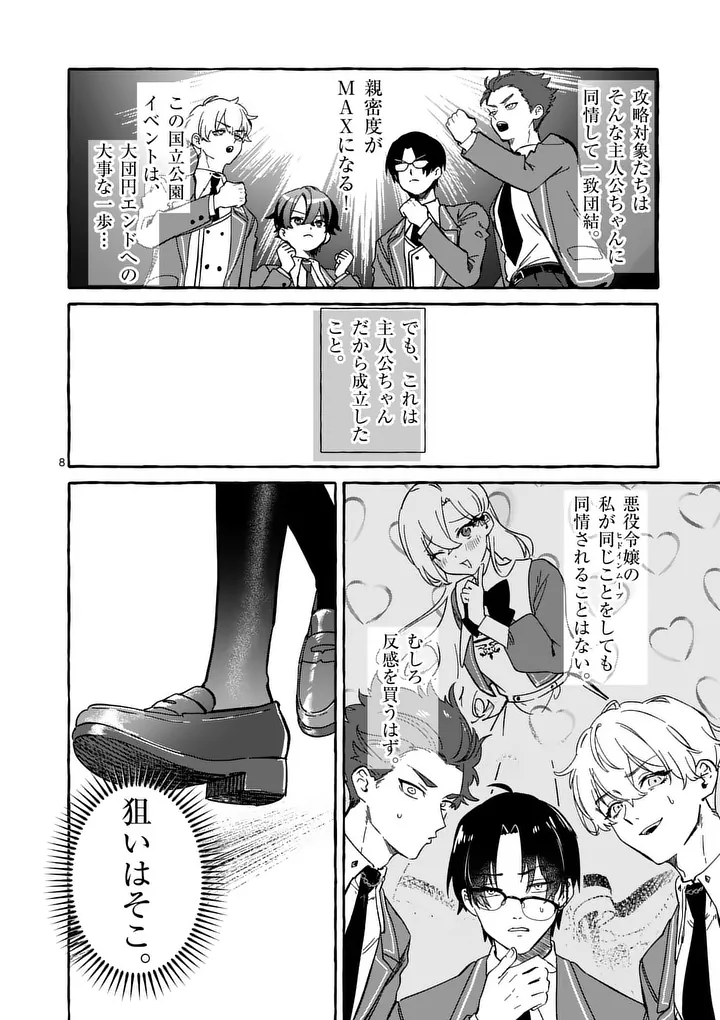 Hametsu wo Hikaeta Akuyaku Reijou ga Muri Shite Heroine wo Enjita Kekka Chapter 10.1 8ページ