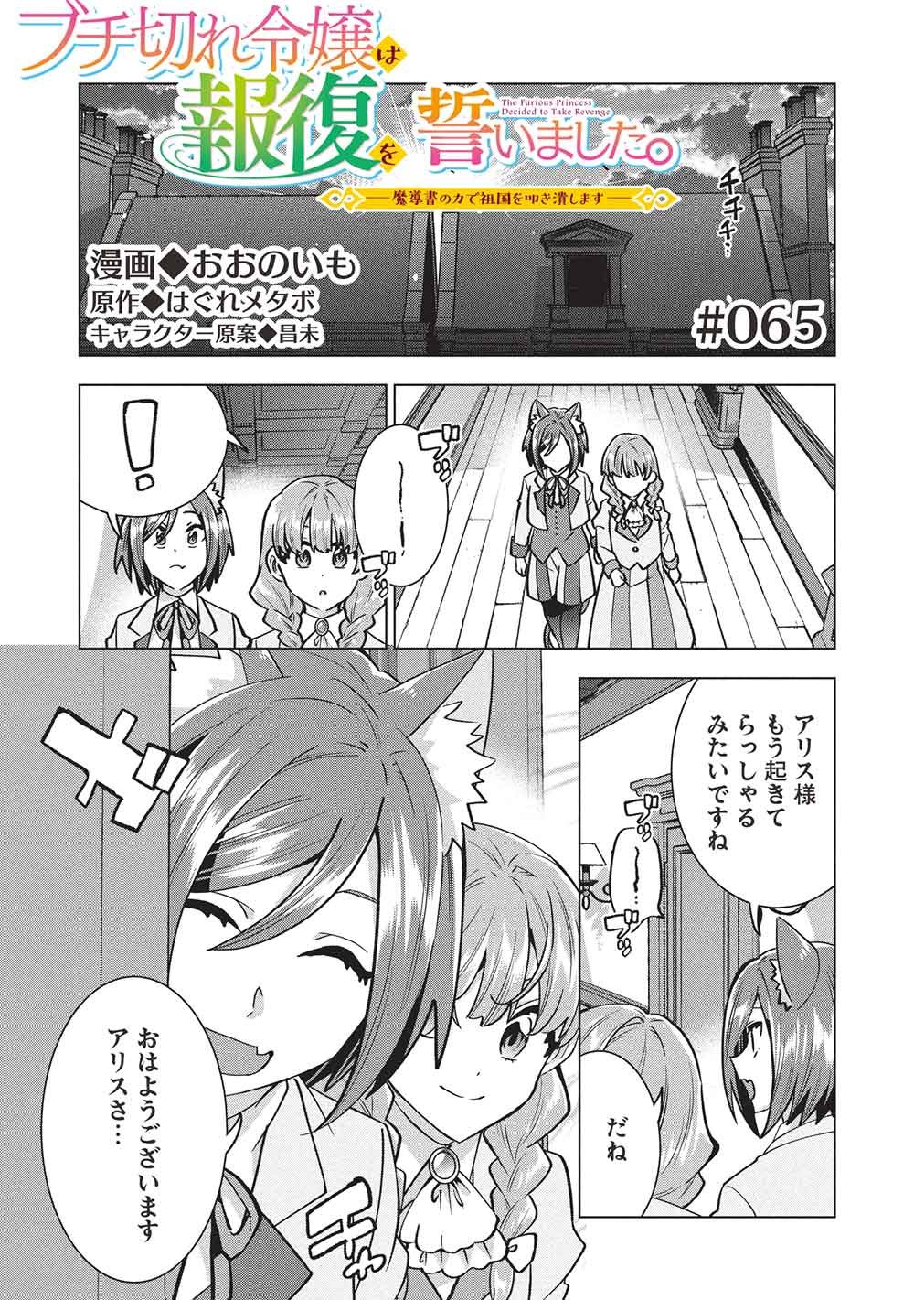 Buchigire Reijou wa Houfuku o Chikaimashita.: Madousho no Chikara de Sokoku o Tataki Tsubushimasu Chapter 65 1ページ