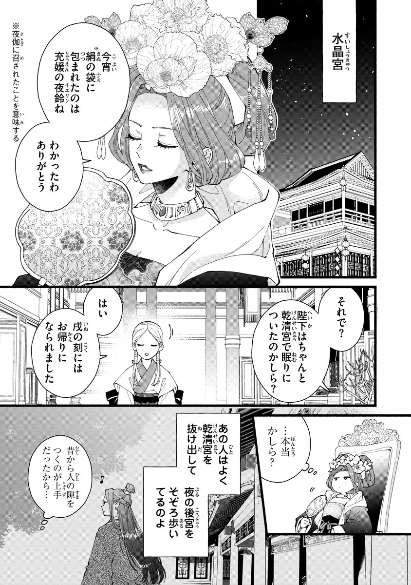 Koukyuu no Dansouhi: Nazotoki Musume wa Koutei no Oki ni Iri Chapter 8 1ページ