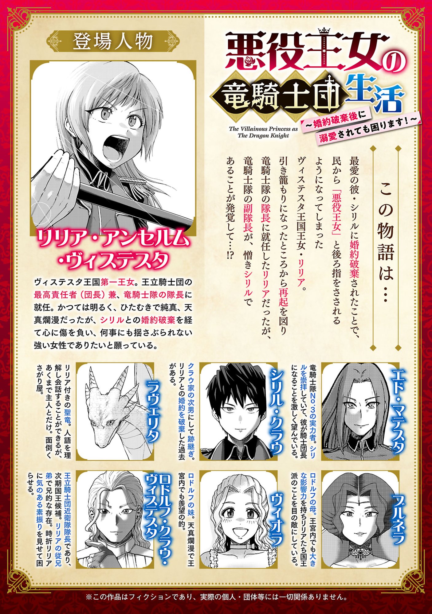 Akuyaku Oujo no Ryuu Kishi-dan Seikatsu: Kon'yaku Haki-go ni Dekiai Sarete mo Komarimasu! Chapter 20.1 2ページ