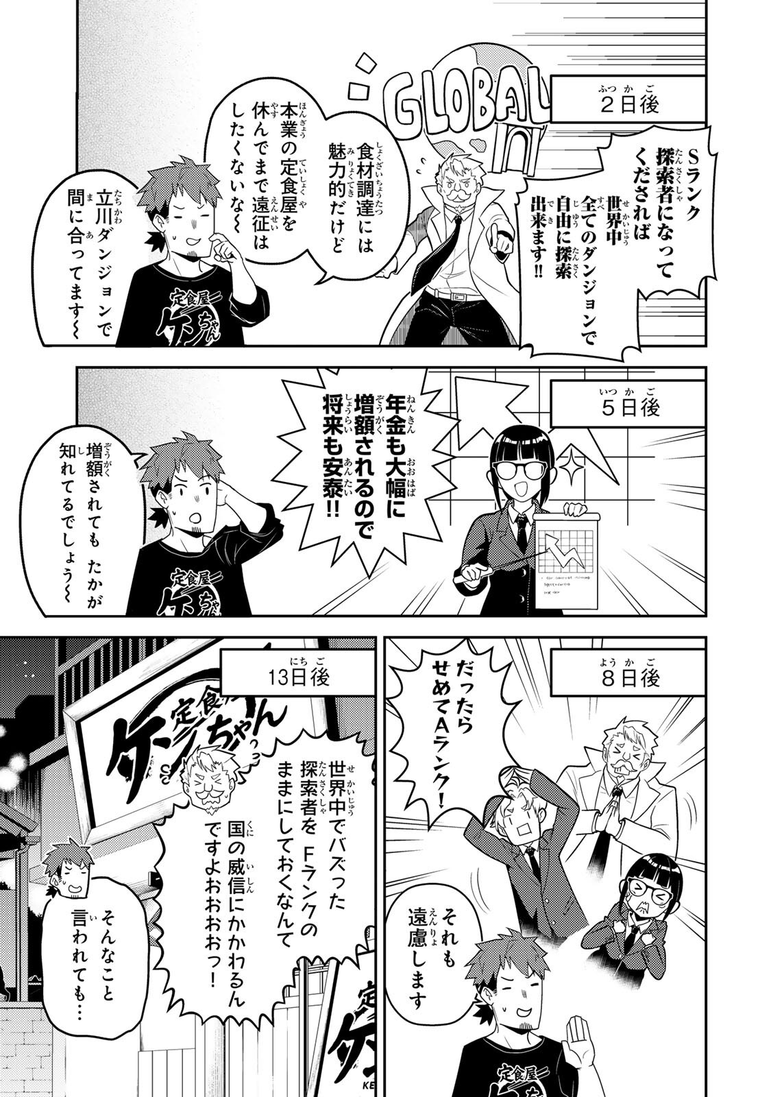 Mukashi Totta Kinedzuka de... To iinagara Musou suru Teishoku-ya no Ossan, Jitsu wa Densetsu no Dungeon Kouryokusha Chapter 6.1 7ページ