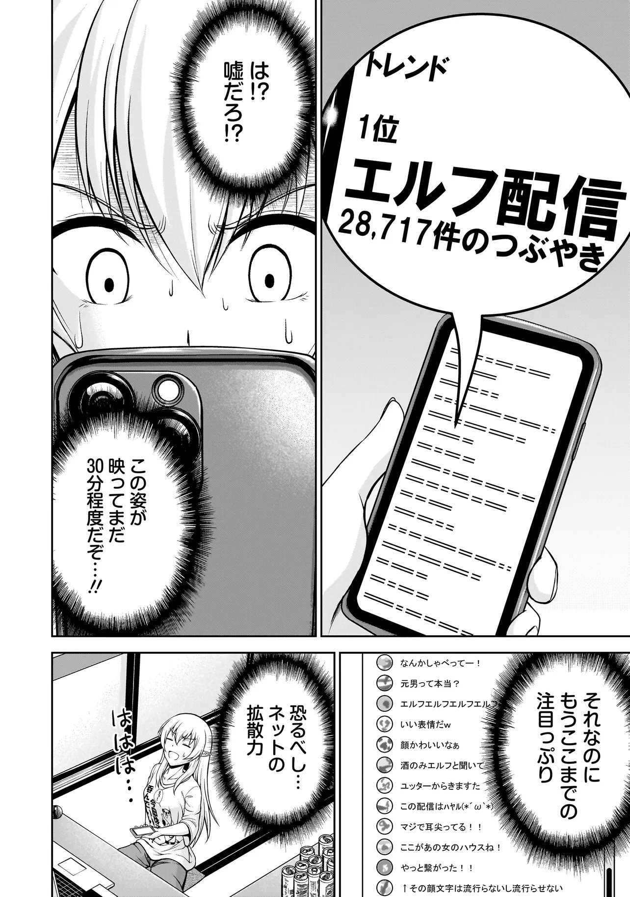 TS Elf-san no Sakenomi Haishin Chapter 2.1 8ページ