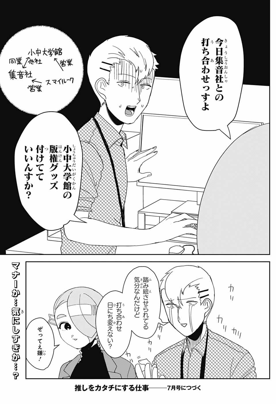 Oshi wo Katachi ni suru Shigoto Chapter 34 13ページ