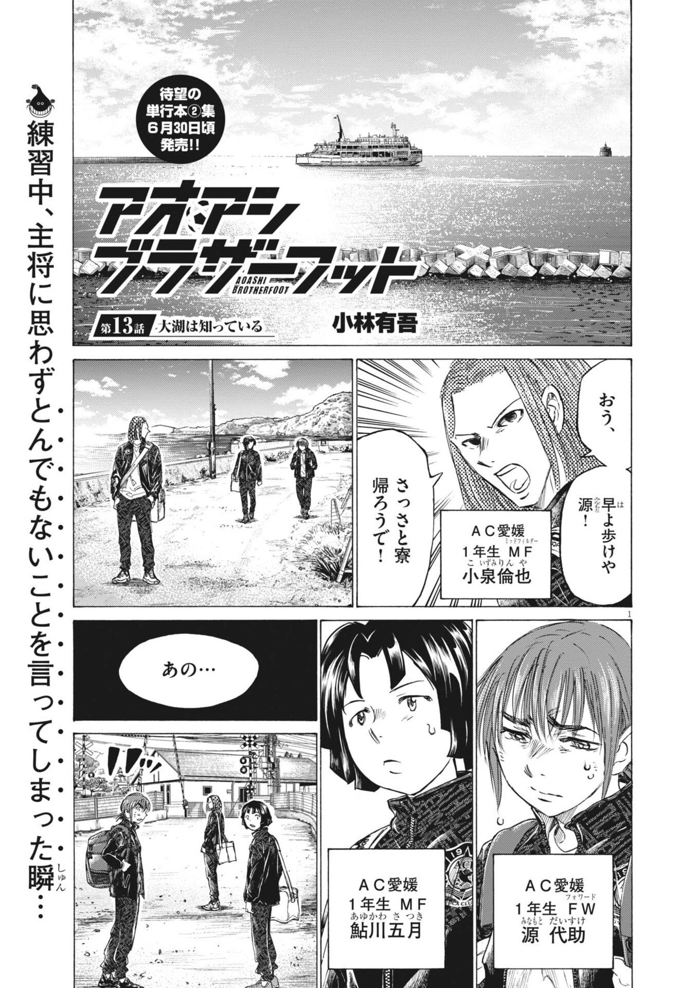 Ao Ashi Brotherfoot Chapter 13 1ページ