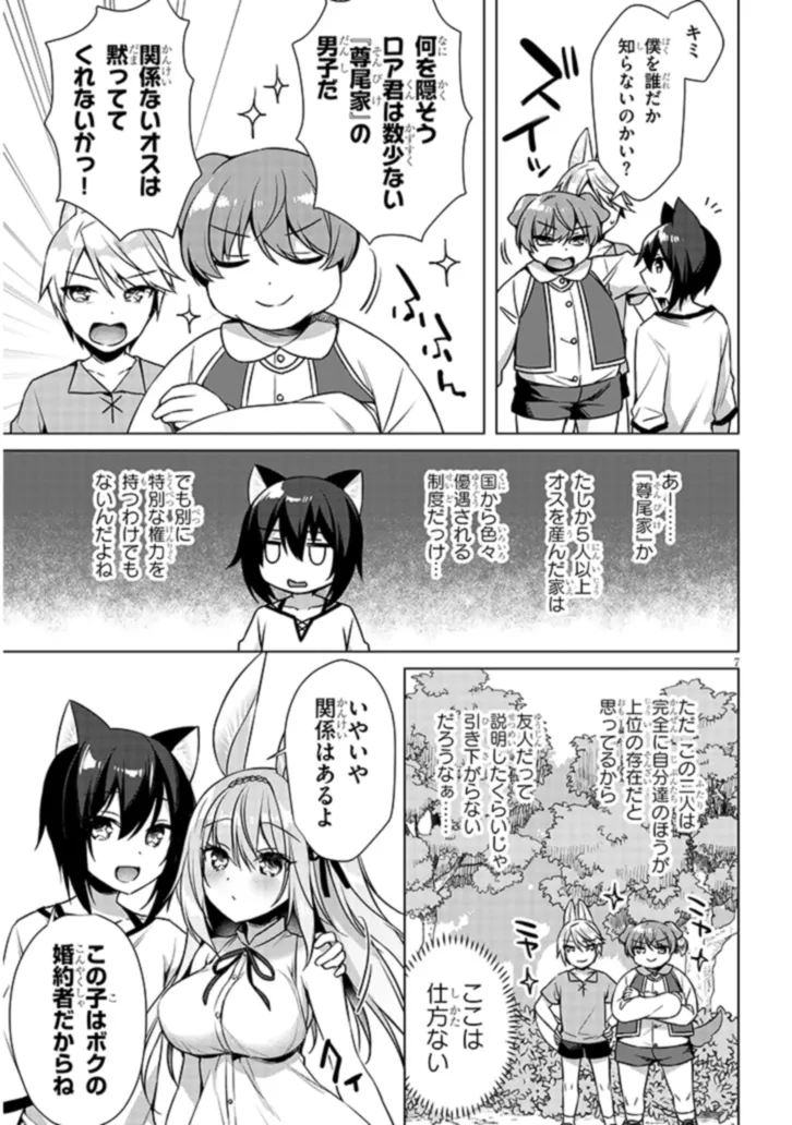 Boku no Risou no Isekai Seikatsu - Tensei shitara Kemomimi Musume Darake no Sekai de Harem ni Chapter 7.1 7ページ
