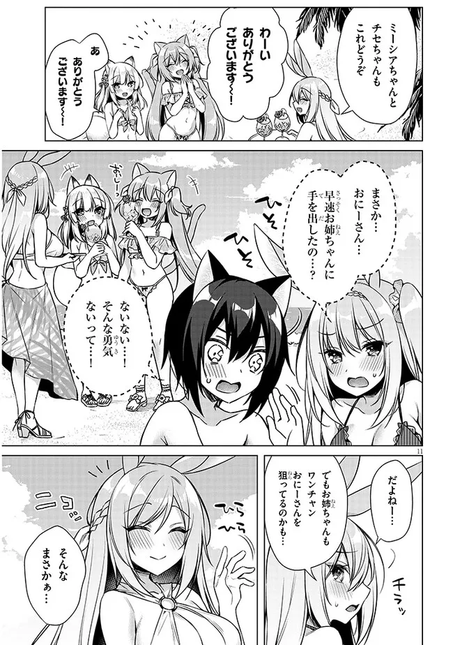 Boku no Risou no Isekai Seikatsu - Tensei shitara Kemomimi Musume Darake no Sekai de Harem ni Chapter 8.1 11ページ
