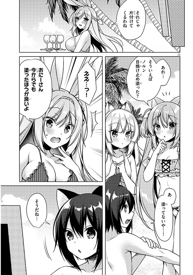 Boku no Risou no Isekai Seikatsu - Tensei shitara Kemomimi Musume Darake no Sekai de Harem ni Chapter 8.1 13ページ