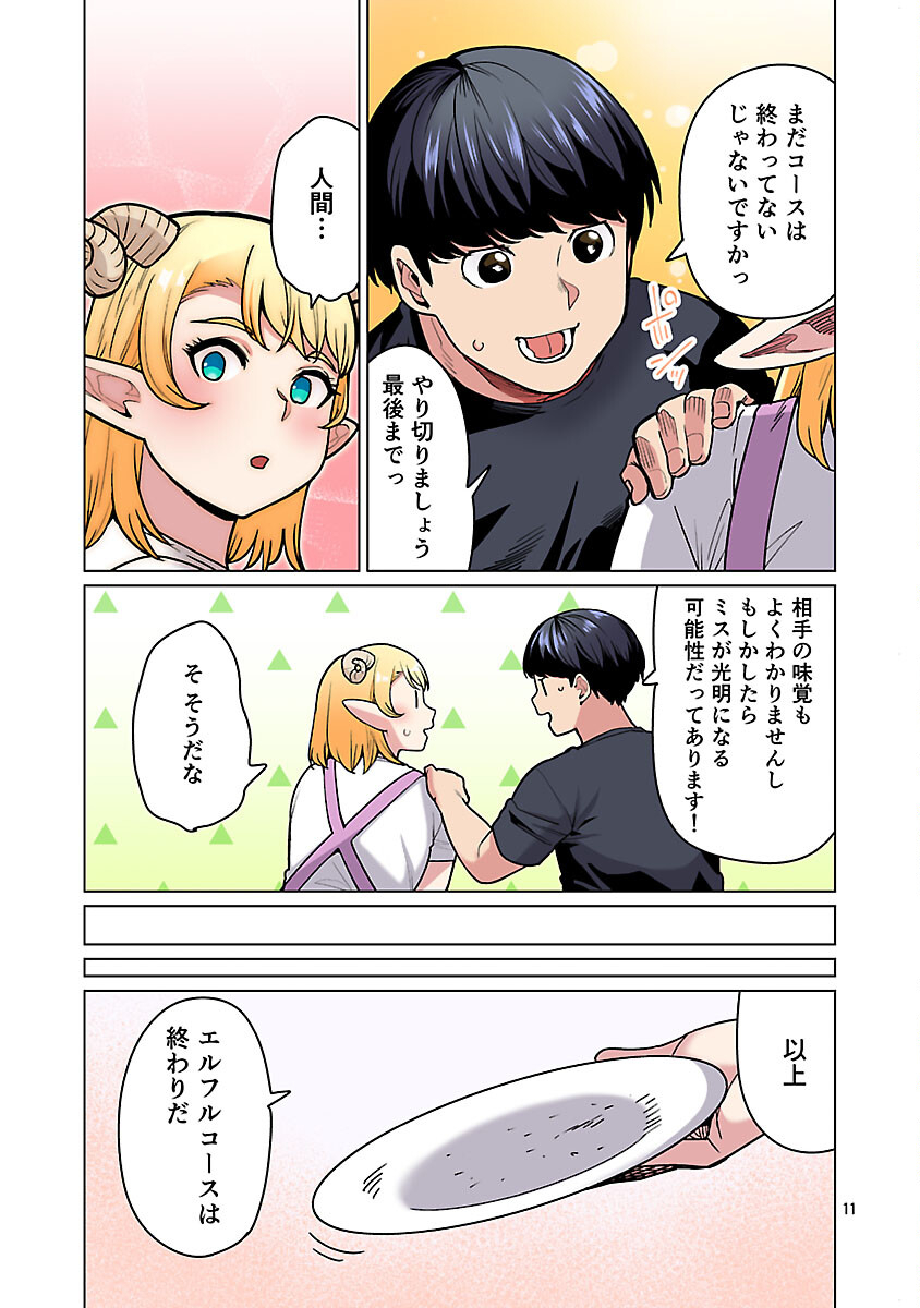 Elf-san wa Yaserarenai. Chapter 64 13ページ