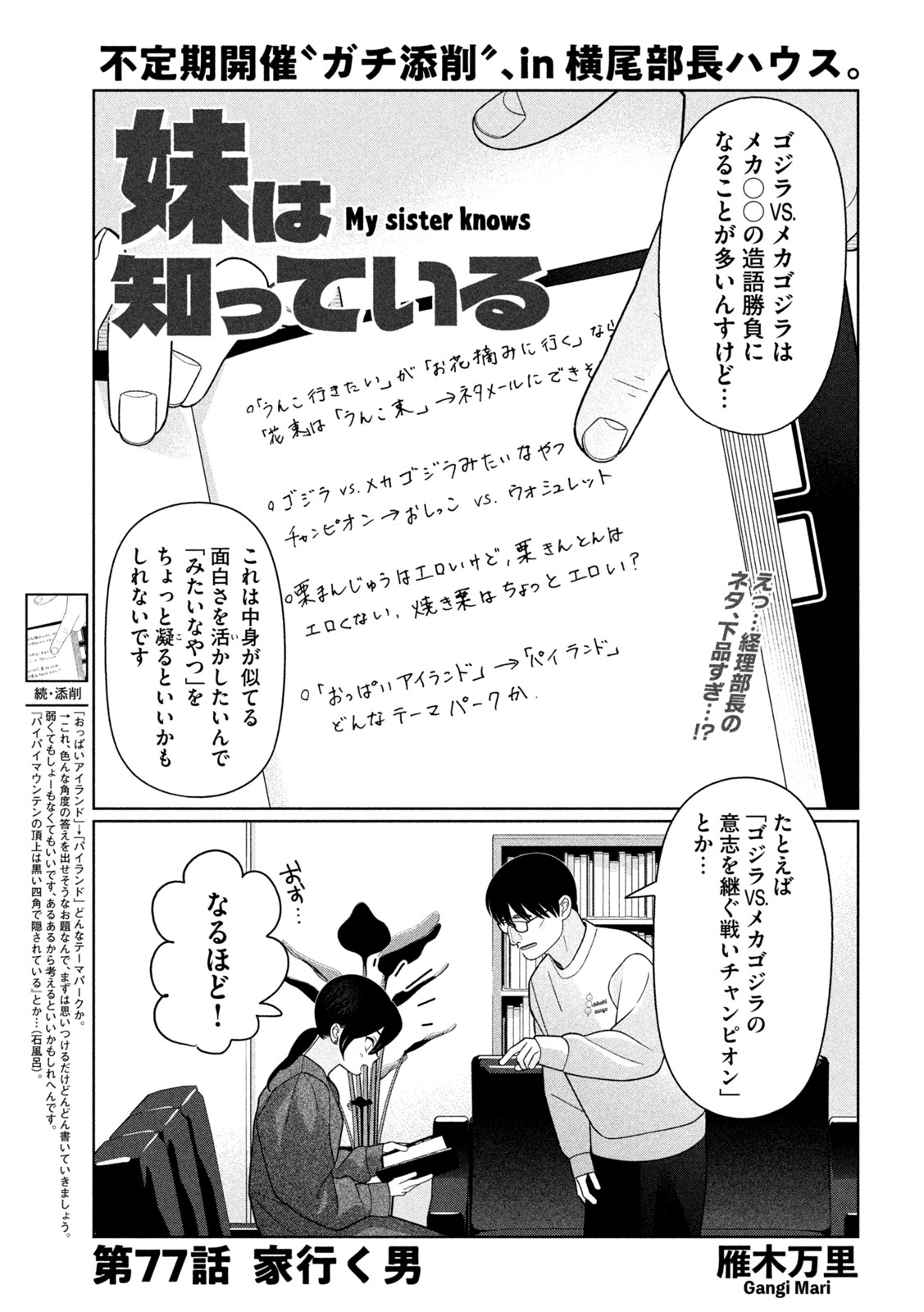 Imoto Wa Shitteiru Chapter 77 1ページ