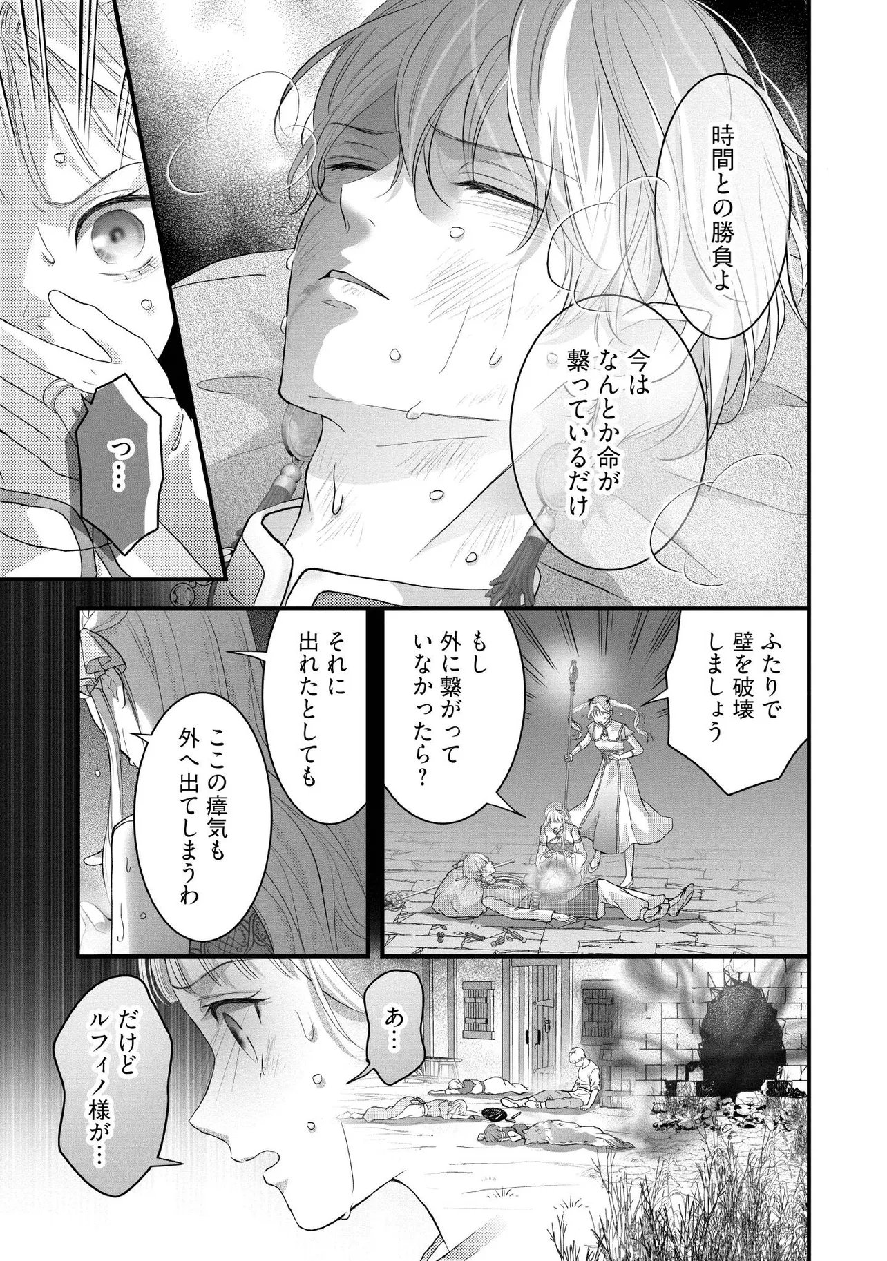 Karappo Seijo to shite Suterareta Hazu ga, Totsugi-saki no Koutei Heika ni Dekiaisareteimasu Chapter 37.1 9ページ