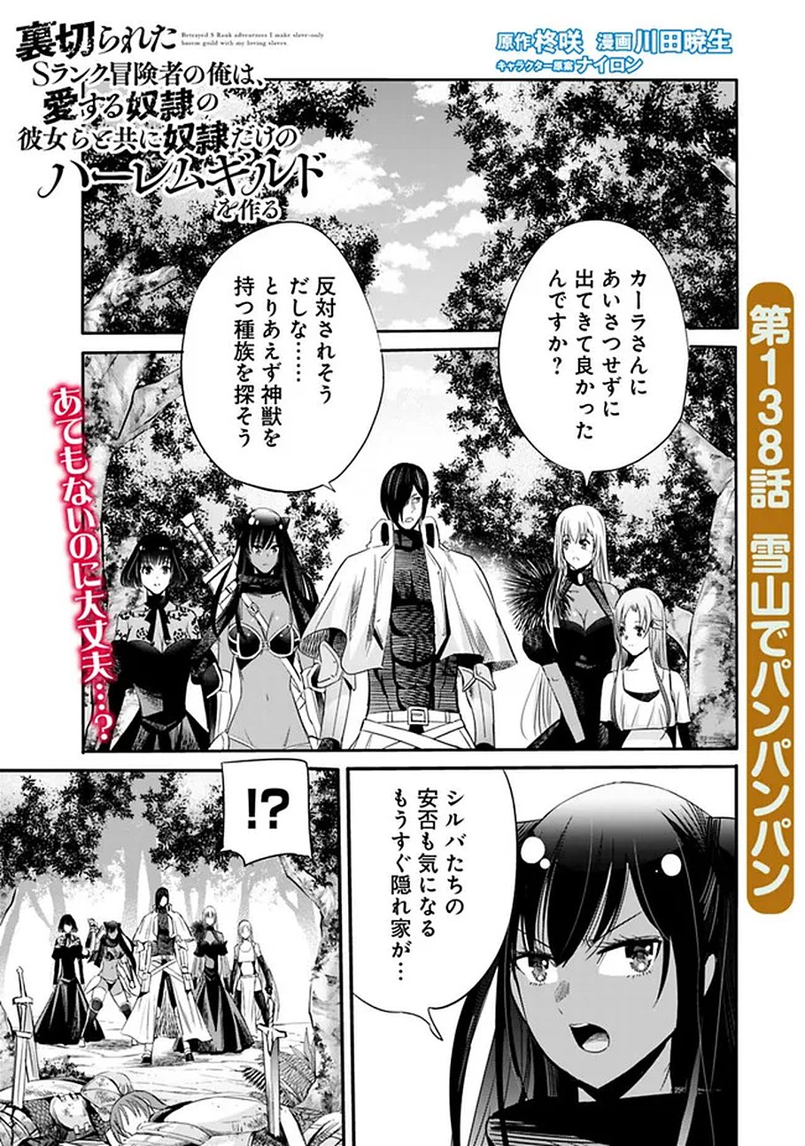 Uragirareta S-Rank Boukensha no Ore wa, Ai suru Dorei no Kanojora to Tomo ni Dorei dake no Harem Guild wo Tsukuru Chapter 138 1ページ