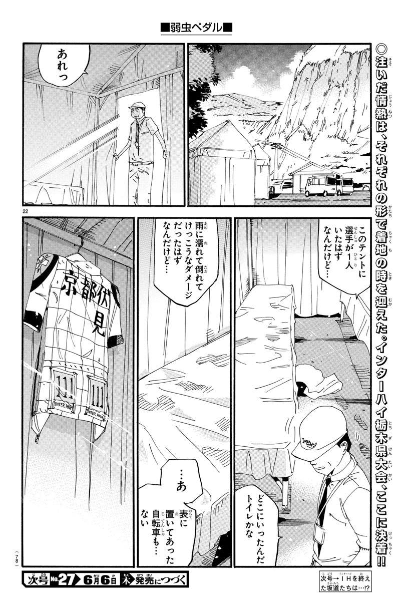 Yowamushi Pedal Chapter 544 22ページ