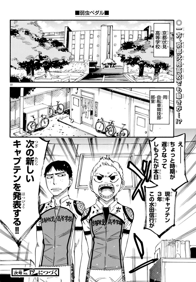 Yowamushi Pedal Chapter 633 22ページ