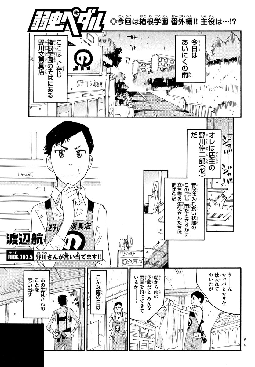 Yowamushi Pedal Chapter 793.5 1ページ