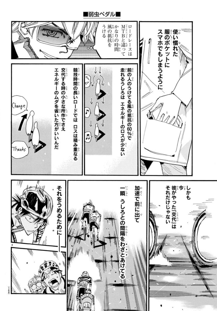 Yowamushi Pedal Chapter 817 4ページ