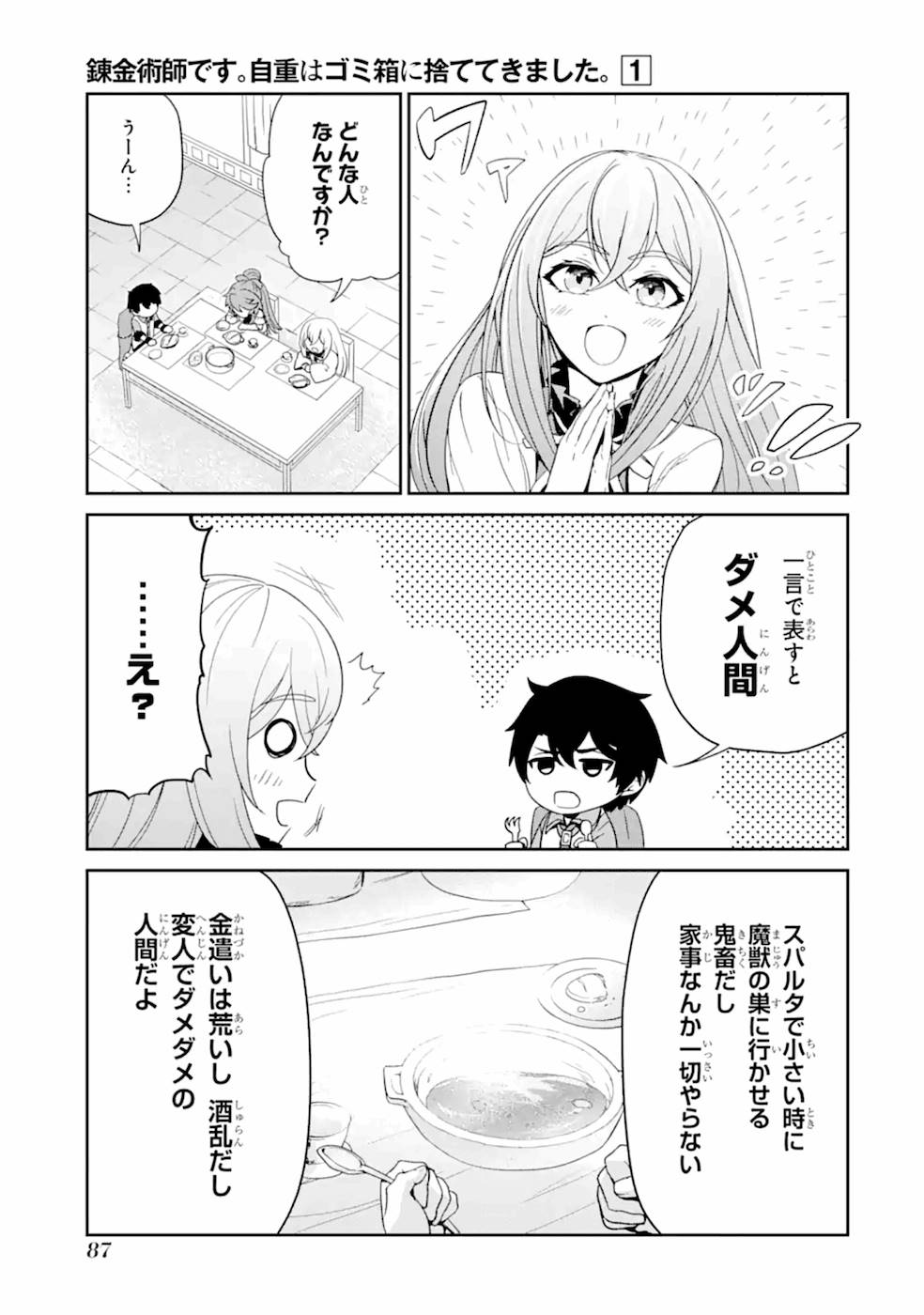 Renkinjutsu-shidesu. Jichou wa Gomibako ni Sutete Kimashita. Chapter 3 19ページ