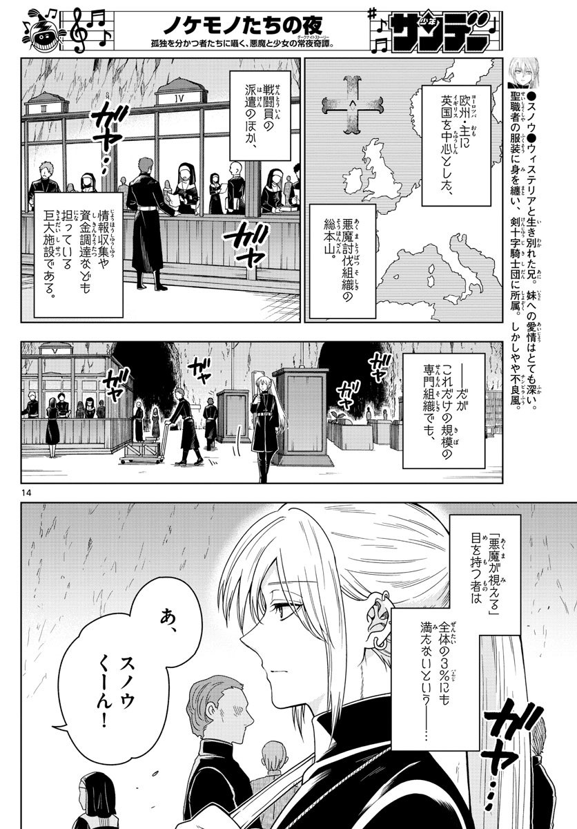 Nokemono-tachi no Yoru Chapter 19 14ページ