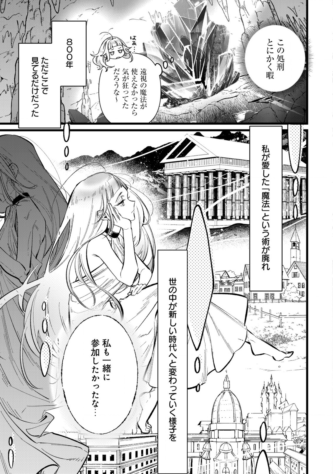 Doteihen Reijou ni Hyoui Shita 800-nen Mae no Akujo wa Hissori Seishun wo Tanoshinde Iru Chapter 1 6ページ