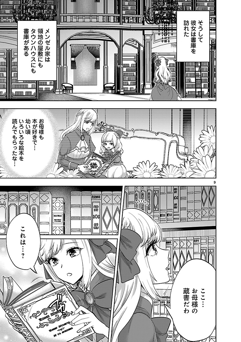 Hakushaku Reijou no Karei naru Mousou to Koi Furachibon wo Aisuru Watashi no Konyaku Jijou Chapter 1 9ページ