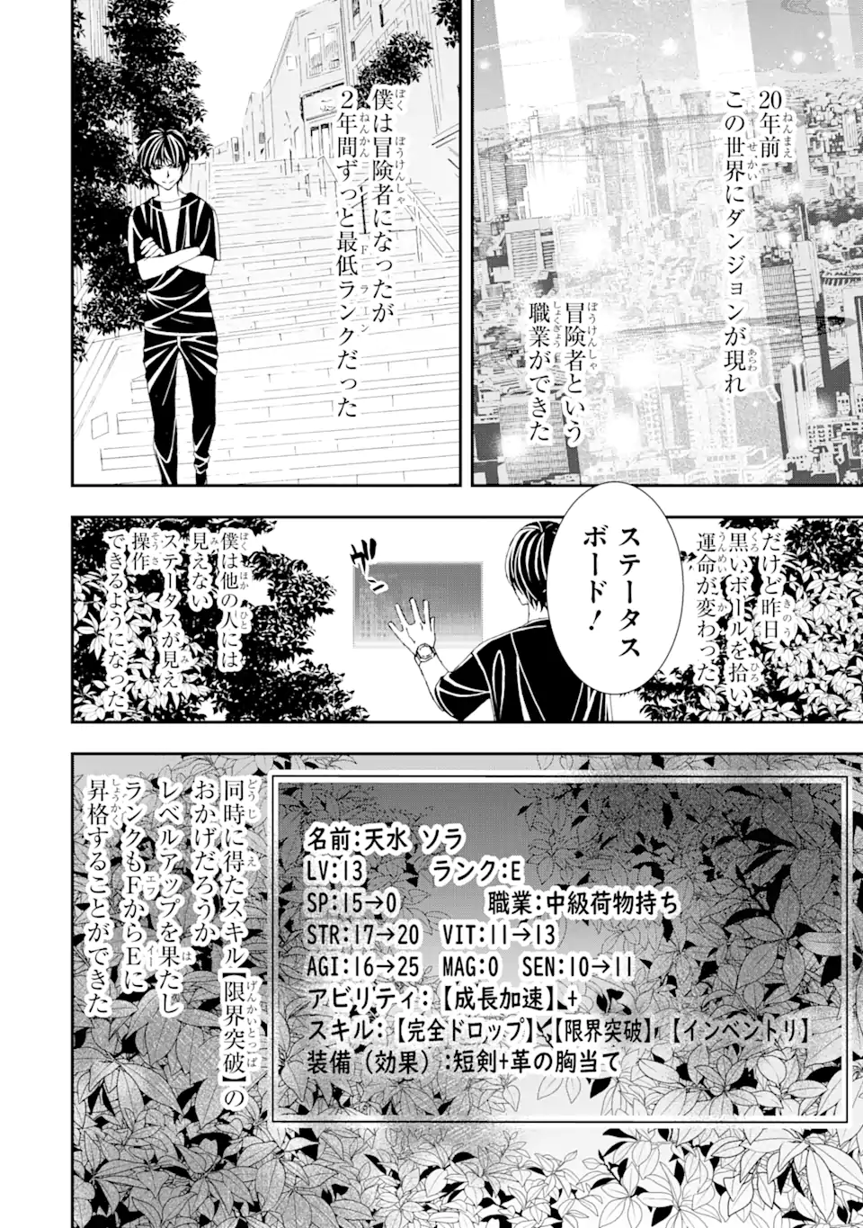 Saijaku Boukensha ga ~kanzen drop~ de Gendai Saikyou Jibun Dake no Rare Skill to Custom Ability wo Kushi Shite Hoka no Dare Yori Tsuyoku Naru! Chapter 6 2ページ