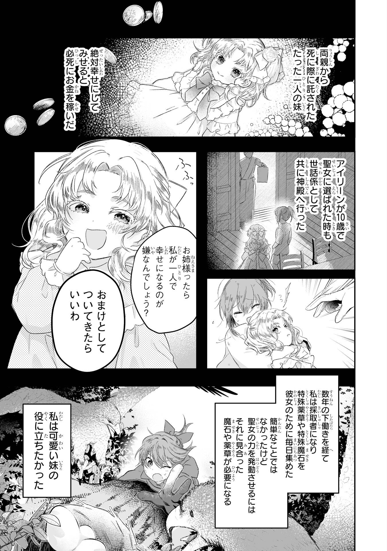 Seijou no Ane desu ga, Imouto no Tame no Tokushu Masekiya Tokushu Yakusou no Saishu wo Yametara, Ringoku no Majutsushi-sama no Moto de Shiawase ni narimashita! Chapter 1 13ページ