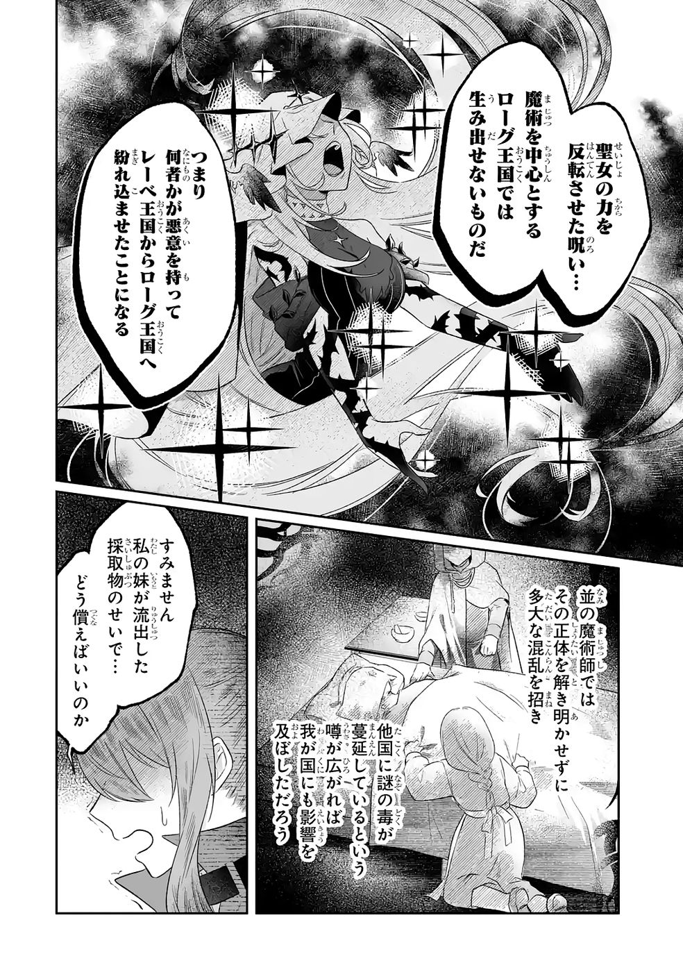 Seijou no Ane desu ga, Imouto no Tame no Tokushu Masekiya Tokushu Yakusou no Saishu wo Yametara, Ringoku no Majutsushi-sama no Moto de Shiawase ni narimashita! Chapter 7 14ページ