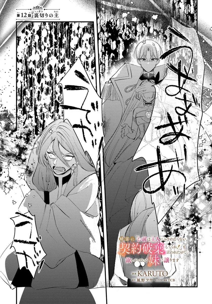 Seirei ni "Omae wa Shujin ni Fusawashikunai, Keiyaku Haki shite kure!' to Iwareta node, Hoshigatteiru Imouto ni Yuzurimasu Chapter 12.1 1ページ
