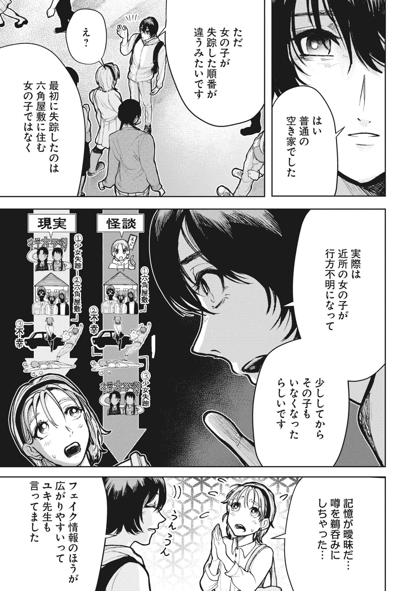 Yukishiro Kyouju no Kaiigaku: Ma wo Miru Seinen to Rokkaku Yashiki no Nazo Chapter 8 9ページ